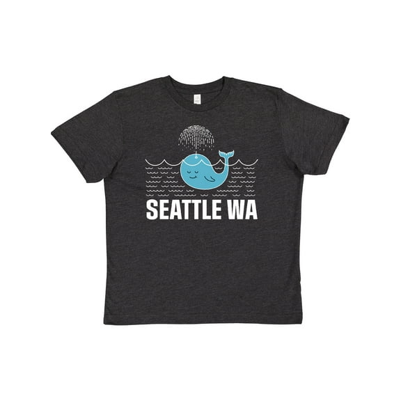 Inktastic Seattle Washington Cute Whale Travel Youth T-Shirt