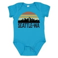 thumbnail image 1 of Inktastic Seattle Washington Skyline Sunset Boys or Girls Baby Bodysuit, 1 of 5