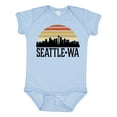 thumbnail image 1 of Inktastic Seattle Washington Skyline Sunset Boys or Girls Baby Bodysuit, 1 of 5