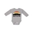 thumbnail image 1 of Inktastic Seattle Washington Skyline Sunset Boys or Girls Long Sleeve Baby Bodysuit, 1 of 5