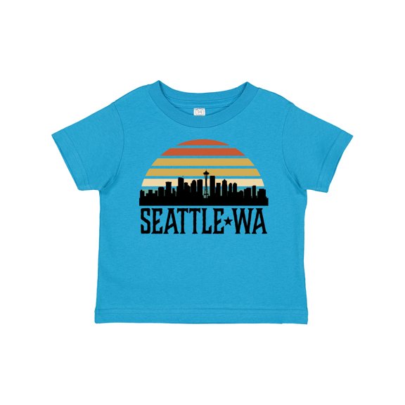 Inktastic Seattle Washington Skyline Sunset Boys or Girls Toddler T-Shirt