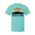 thumbnail image 1 of Inktastic Seattle Washington Skyline Sunset T-Shirt, 1 of 5