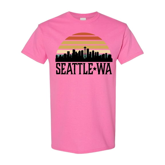 Inktastic Seattle Washington Skyline Sunset T-Shirt