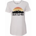 thumbnail image 1 of Inktastic Seattle Washington Skyline Sunset Women's T-Shirt, 1 of 5