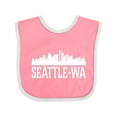 thumbnail image 1 of Inktastic Seattle Washington Skyline WA Cities Boys or Girls Baby Bib, 1 of 4