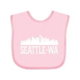 thumbnail image 1 of Inktastic Seattle Washington Skyline WA Cities Boys or Girls Baby Bib, 1 of 4