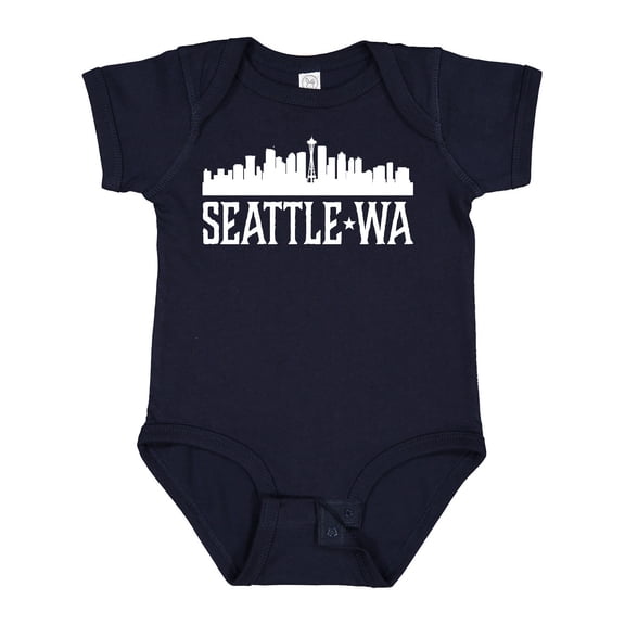 Inktastic Seattle Washington Skyline Wa Cities Boys or Girls Baby Bodysuit