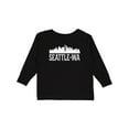 thumbnail image 1 of Inktastic Seattle Washington Skyline WA Cities Boys or Girls Long Sleeve Toddler T-Shirt, 1 of 5