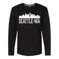 thumbnail image 1 of Inktastic Seattle Washington Skyline WA Cities Long Sleeve T-Shirt, 1 of 5