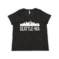 thumbnail image 1 of Inktastic Seattle Washington Skyline WA Cities Women's Plus Size T-Shirt, 1 of 5