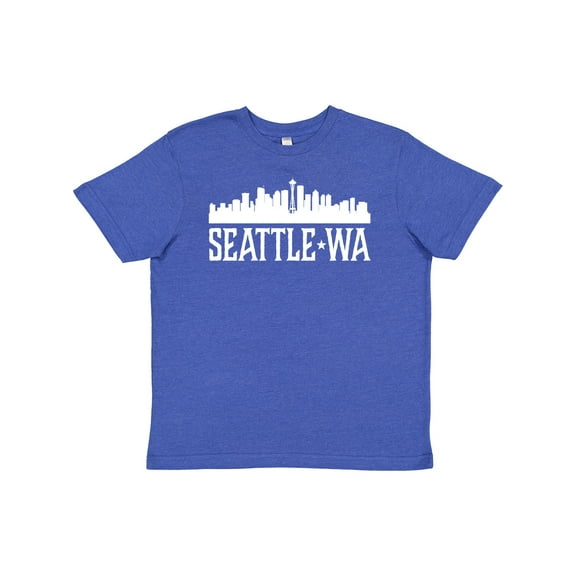 Inktastic Seattle Washington Skyline WA Cities Youth T-Shirt