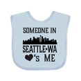 thumbnail image 1 of Inktastic Seattle Washington Someone Loves Me Skyline Boys or Girls Baby Bib, 1 of 4
