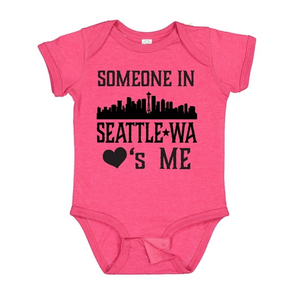 Inktastic Seattle Washington Someone Loves Me Skyline Boys or Girls Baby Bodysuit