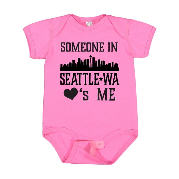 Inktastic Seattle Washington Someone Loves Me Skyline Boys or Girls Baby Bodysuit