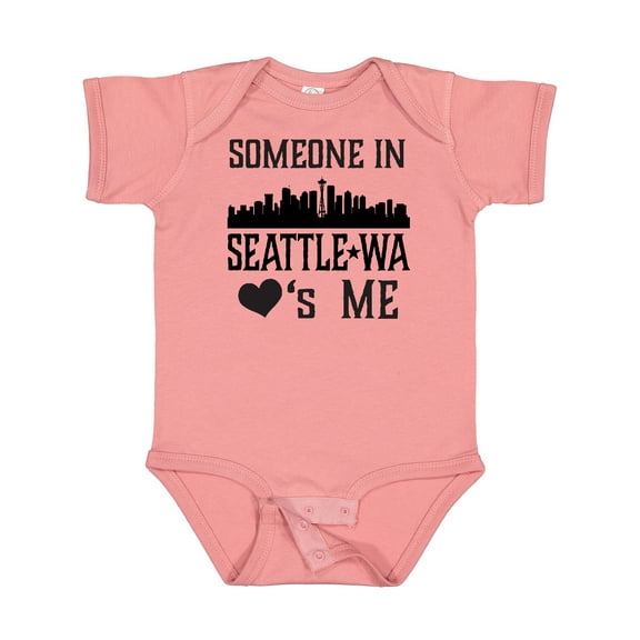 Inktastic Seattle Washington Someone Loves Me Skyline Boys or Girls Baby Bodysuit