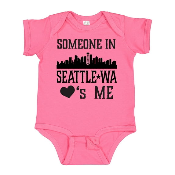 Inktastic Seattle Washington Someone Loves Me Skyline Boys or Girls Baby Bodysuit