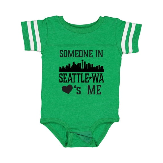 Inktastic Seattle Washington Someone Loves Me Skyline Boys or Girls Baby Bodysuit
