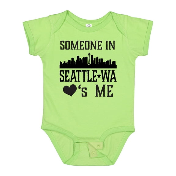 Inktastic Seattle Washington Someone Loves Me Skyline Boys or Girls Baby Bodysuit