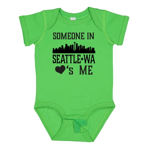 Inktastic Seattle Washington Someone Loves Me Skyline Boys or Girls Baby Bodysuit