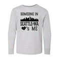 thumbnail image 1 of Inktastic Seattle Washington Someone Loves Me Skyline Long Sleeve Youth T-Shirt, 1 of 5