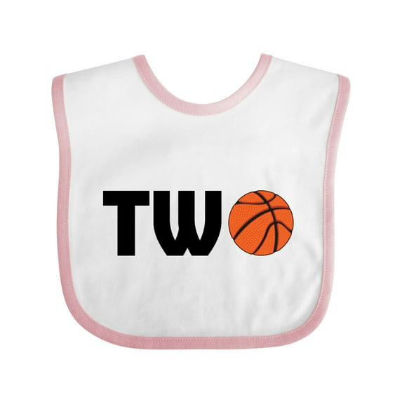 Inktastic Second Birthday Basketball Two Boys or Girls Baby Bib