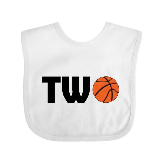 Inktastic Second Birthday Basketball Two Boys or Girls Baby Bib
