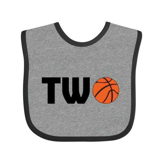 Inktastic Second Birthday Basketball Two Boys or Girls Baby Bib