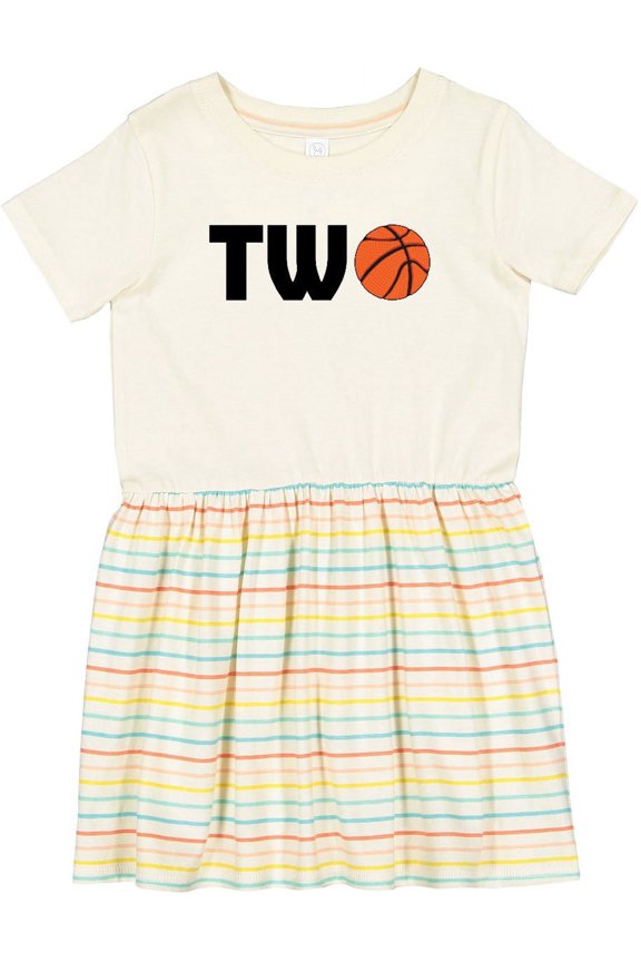 Second Birthday Basketball Two Girls Toddler Dress
