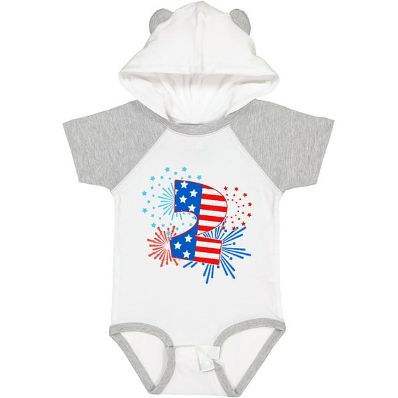 Inktastic Second Birthday Fourth of July Fireworks Boys or Girls Baby Bodysuit