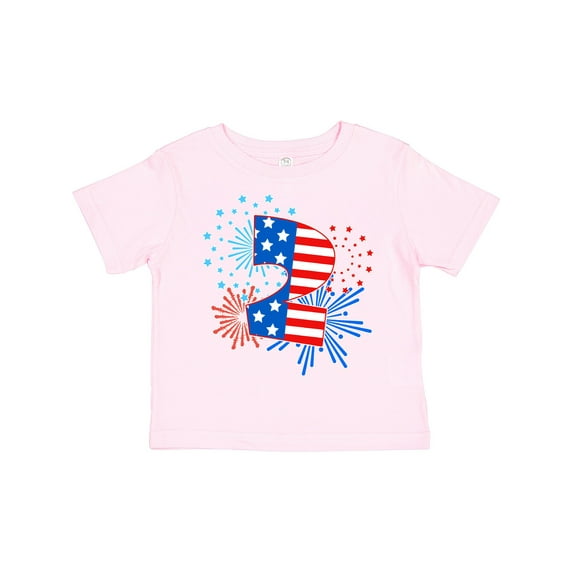 Inktastic Second Birthday Fourth of July Fireworks Boys or Girls Toddler T-Shirt