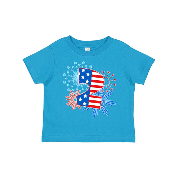 Inktastic Second Birthday Fourth of July Fireworks Boys or Girls Toddler T-Shirt