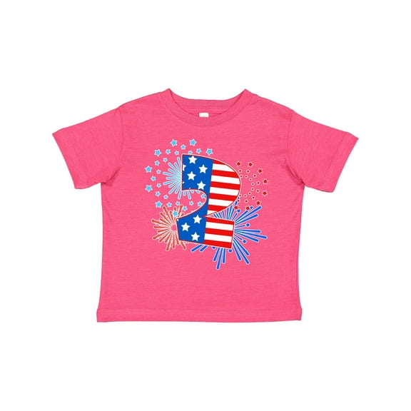 Inktastic Second Birthday Fourth of July Fireworks Boys or Girls Toddler T-Shirt