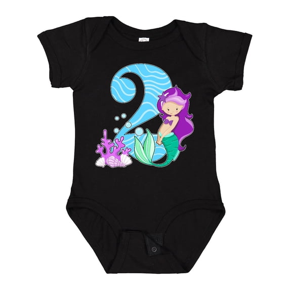 Inktastic Second Birthday Mermaid Girls Baby Bodysuit