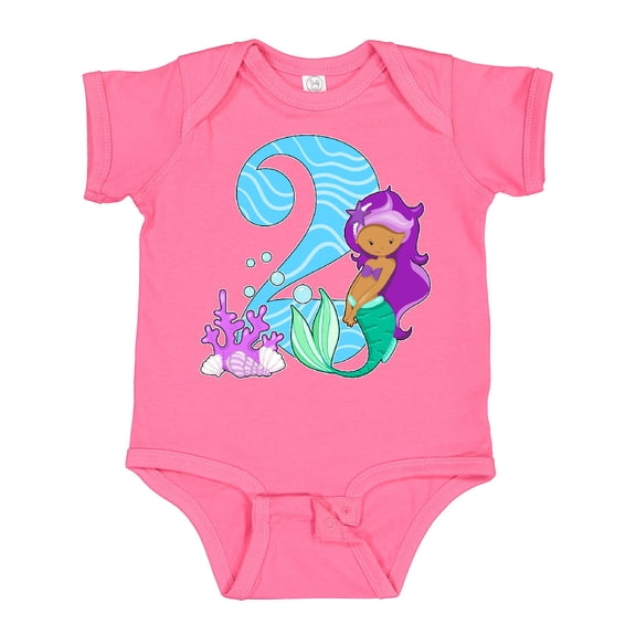 Inktastic Second Birthday Mermaid Girls Baby Bodysuit