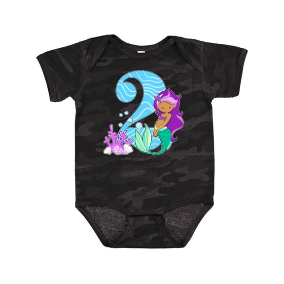 Inktastic Second Birthday Mermaid Girls Baby Bodysuit