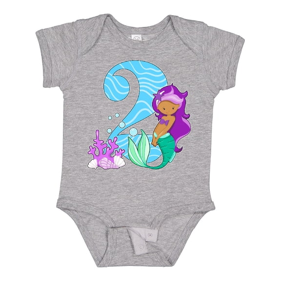 Inktastic Second Birthday Mermaid Girls Baby Bodysuit