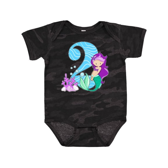 Inktastic Second Birthday Mermaid Girls Baby Bodysuit