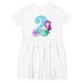 thumbnail image 1 of Inktastic Second Birthday Mermaid Girls Toddler Dress, 1 of 5