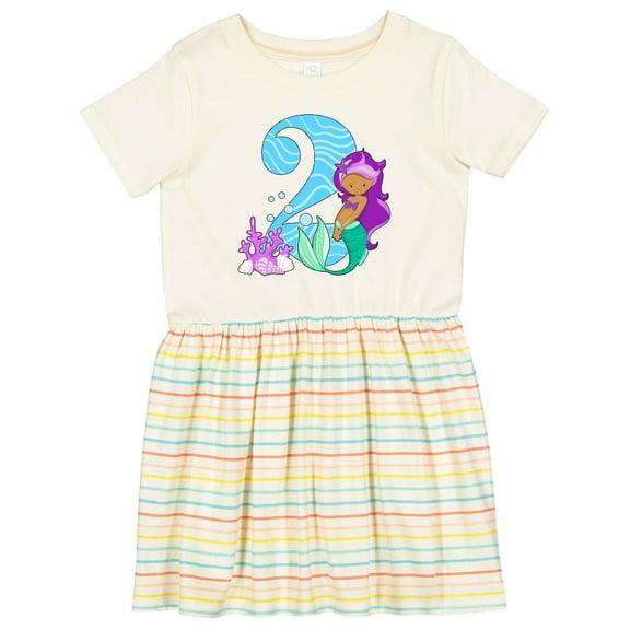 Inktastic Second Birthday Mermaid Girls Toddler Dress