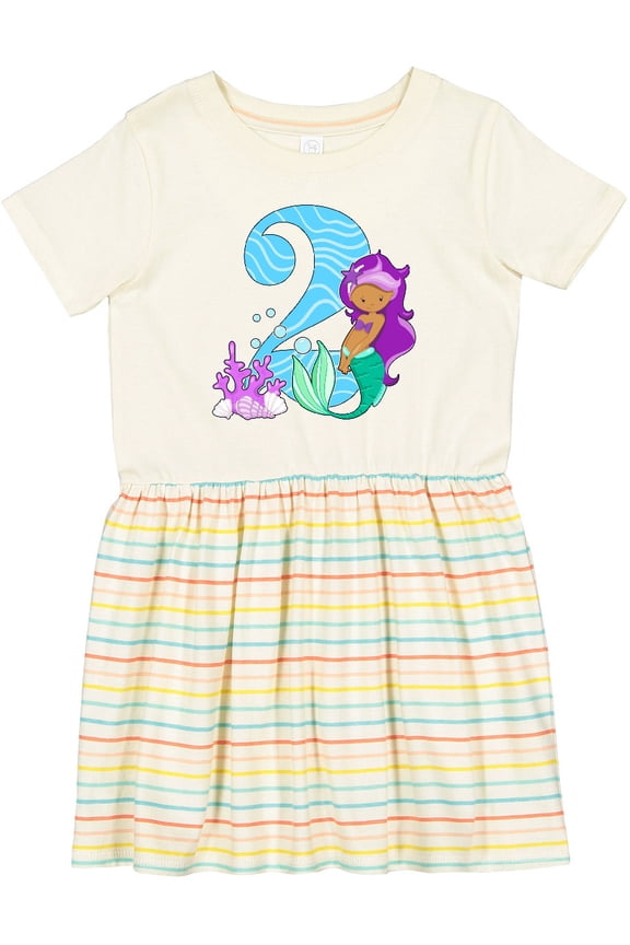 Second Birthday Mermaid Girls Toddler Dress
