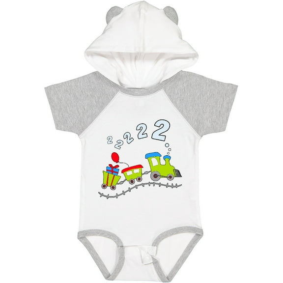 Inktastic Second Birthday Party Train Boys or Girls Baby Bodysuit