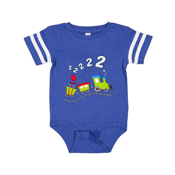 Inktastic Second Birthday Party Train Boys or Girls Baby Bodysuit
