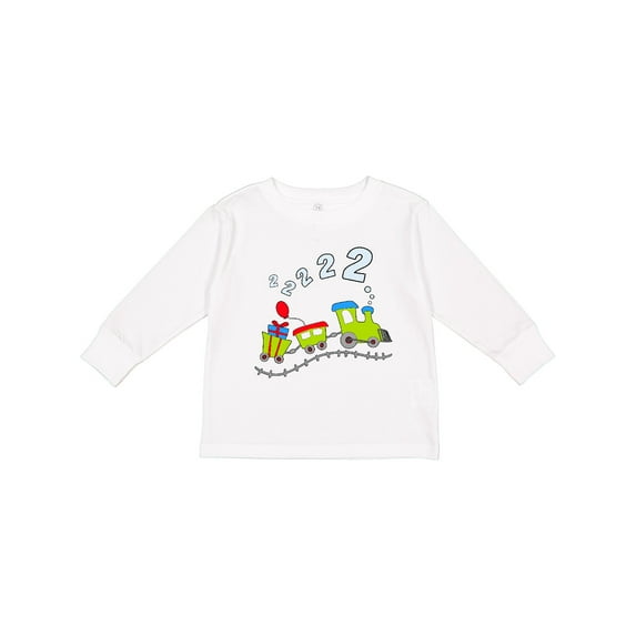 Inktastic Second Birthday Party Train Boys or Girls Long Sleeve Toddler T-Shirt