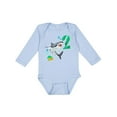 thumbnail image 1 of Inktastic Second Birthday Shark with Cake Boys or Girls Long Sleeve Baby Bodysuit, 1 of 5