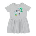 thumbnail image 1 of Inktastic Second Birthday Shark with Cake Girls Toddler Dress, 1 of 5