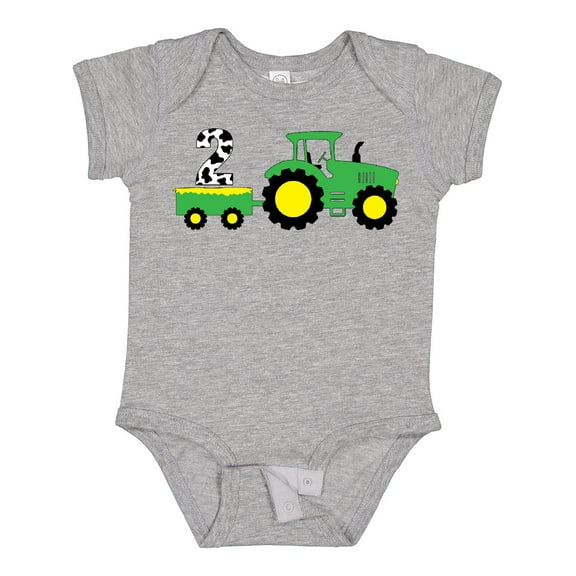 Inktastic Second Birthday Tractor Boys or Girls Baby Bodysuit