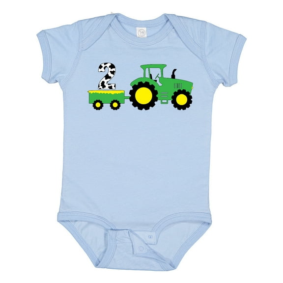 Inktastic Second Birthday Tractor Boys or Girls Baby Bodysuit