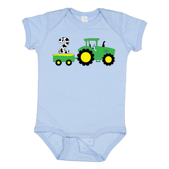 Inktastic Second Birthday Tractor Boys or Girls Baby Bodysuit