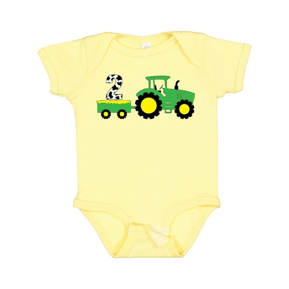 Inktastic Second Birthday Tractor Boys or Girls Baby Bodysuit