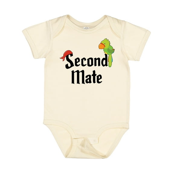 Inktastic Second Mate Pirate with Parrot and Bandanna Boys or Girls Baby Bodysuit